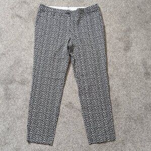 VAN HEUSEN Black/White Pattern, Classic Fit, Zippered Ankle Pants; Size 6